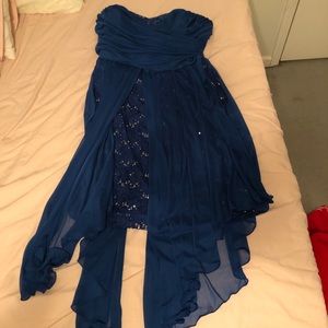 Blue Strapless Dress